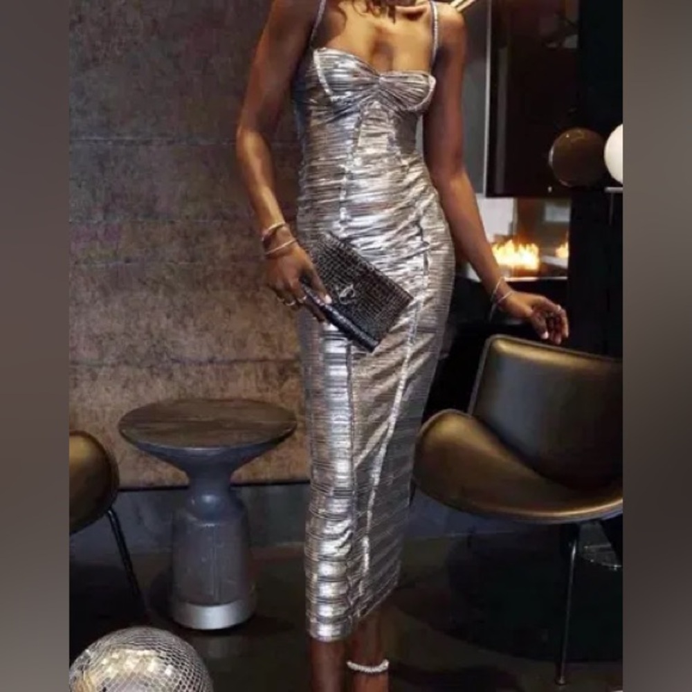 Georgia Hardinge Metallic Dress